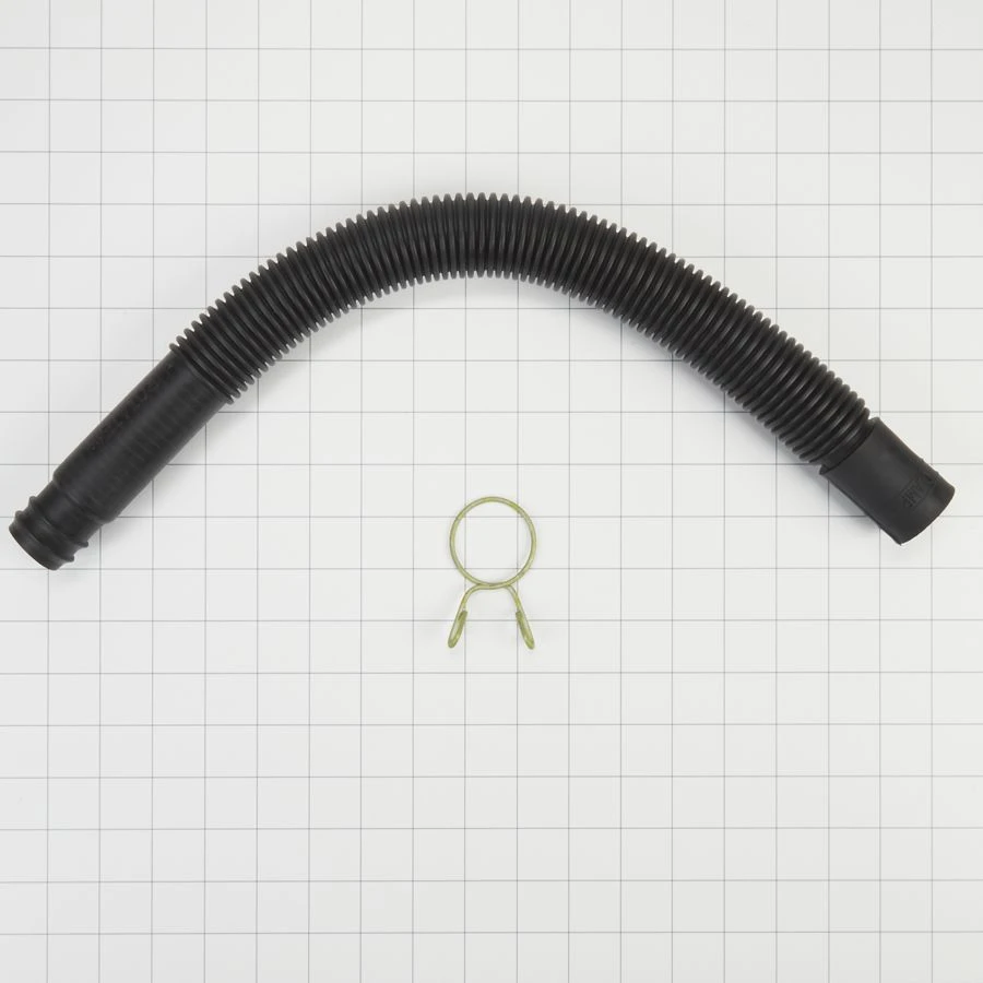 21" Black Corrugated Top Load Washer Drain Hose With Fittings & Clamp (excludes Bravos-cabrio) - 1 Pack 285702