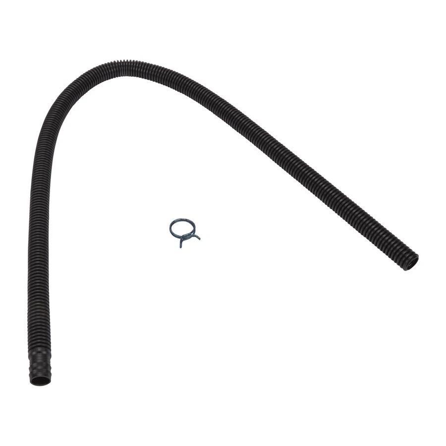 4' Black flexible washer drain hose with molded fitting & spring clamp (fits Duet, Performance, Cabrio, Bravos) - 1 pack 285863