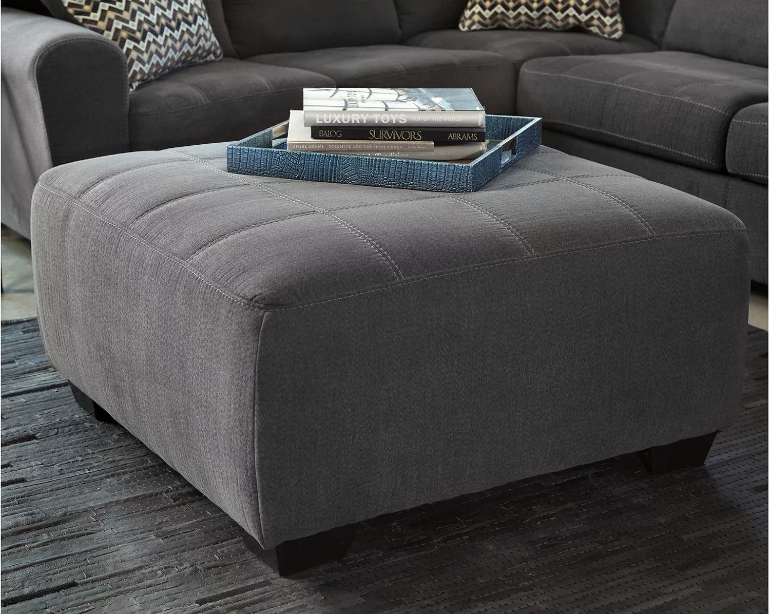 Ambee Accent Ottoman In Slate 2862008