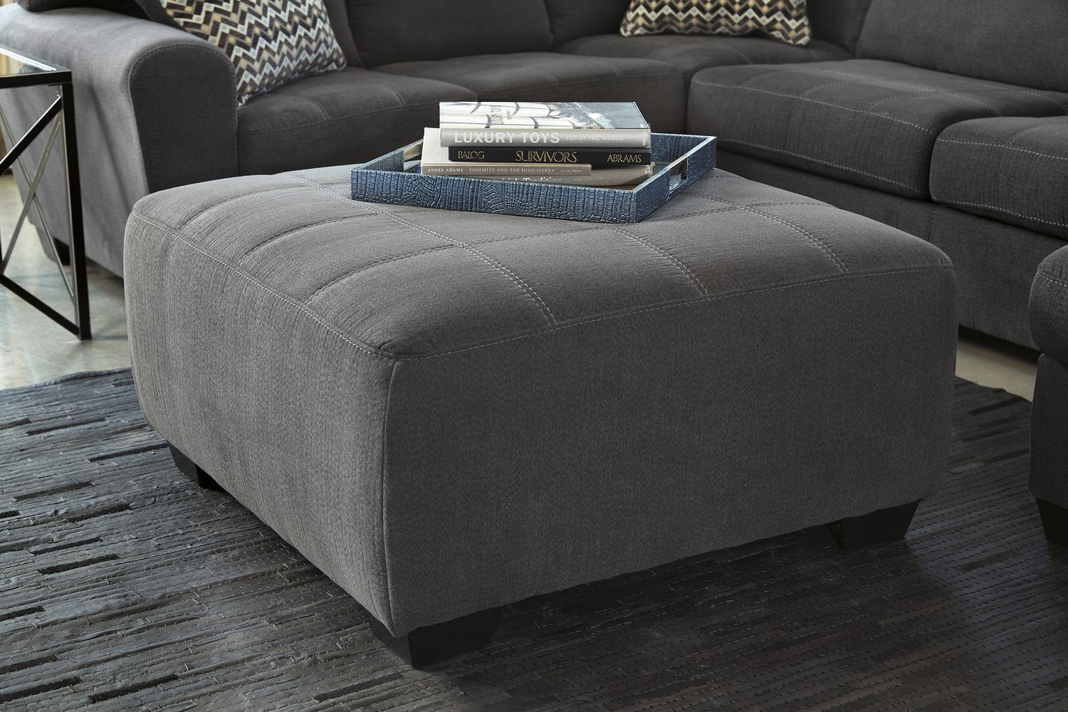 Ambee Accent Ottoman In Slate 2862008