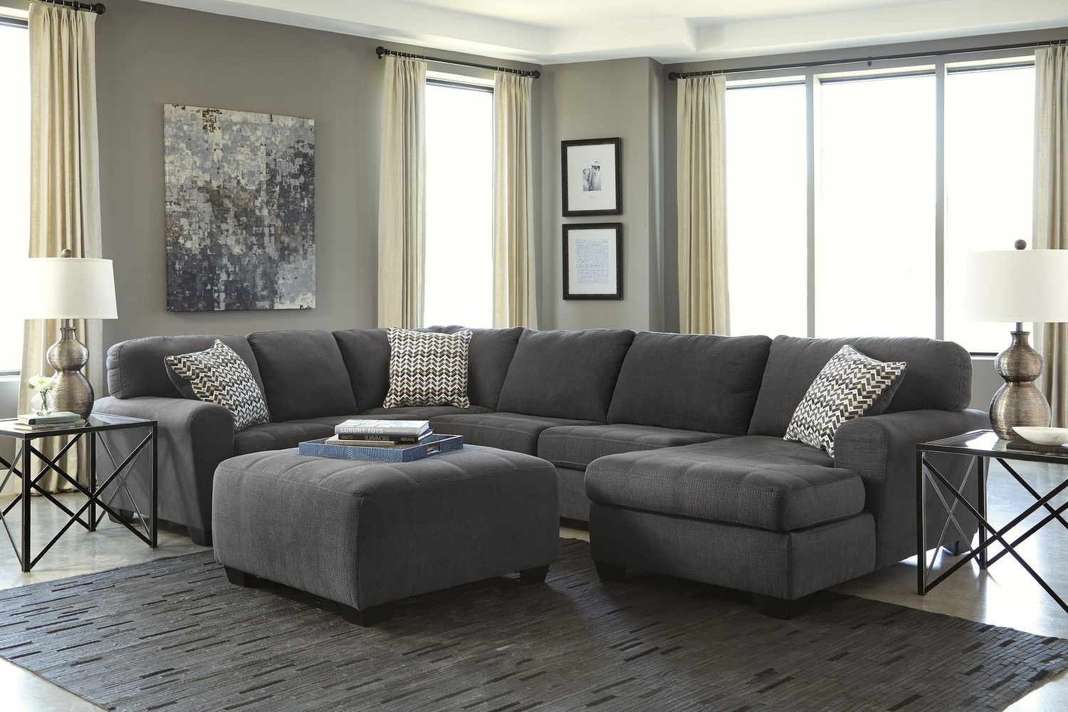 Ambee Accent Ottoman In Slate 2862008