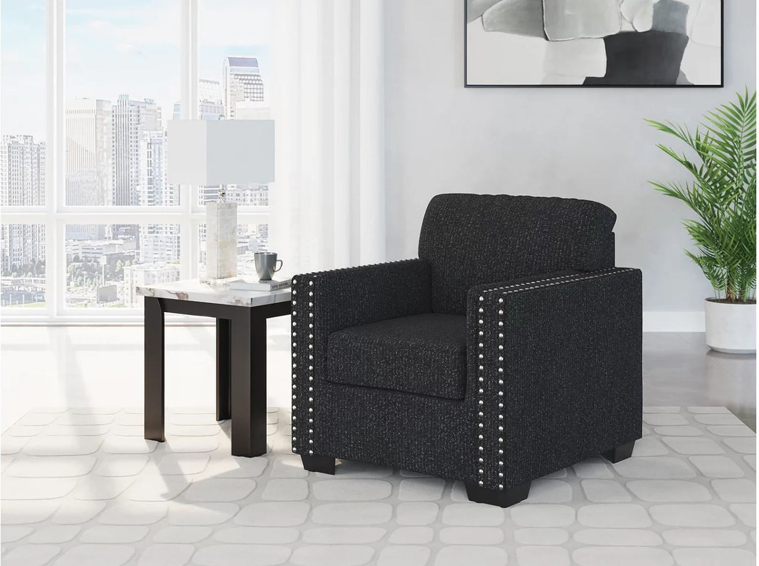 Jasmine Peaks Chair In Coal 2890420