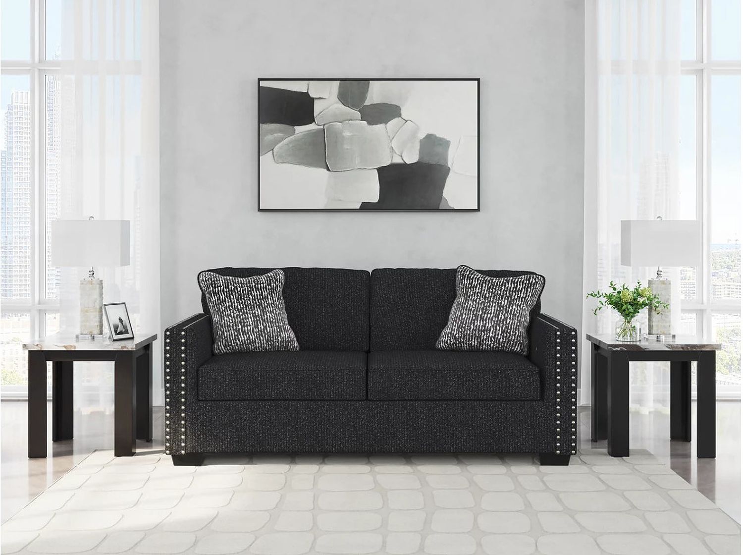 Jasmine Peaks Sofa In Coal 2890438