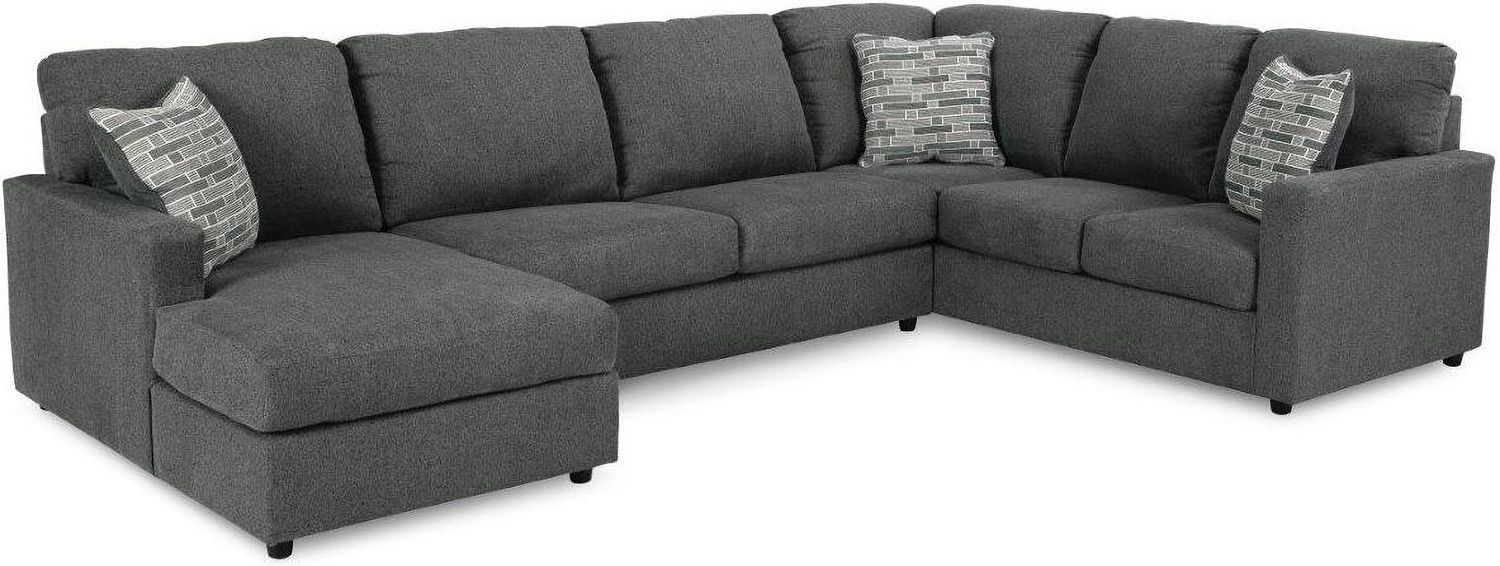 Edenfield 3-Piece LAF Corner Chaise Sectional In Charcoal 29003S1