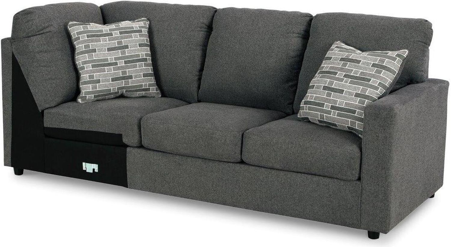 Edenfield 3-Piece LAF Corner Chaise Sectional In Charcoal 29003S1
