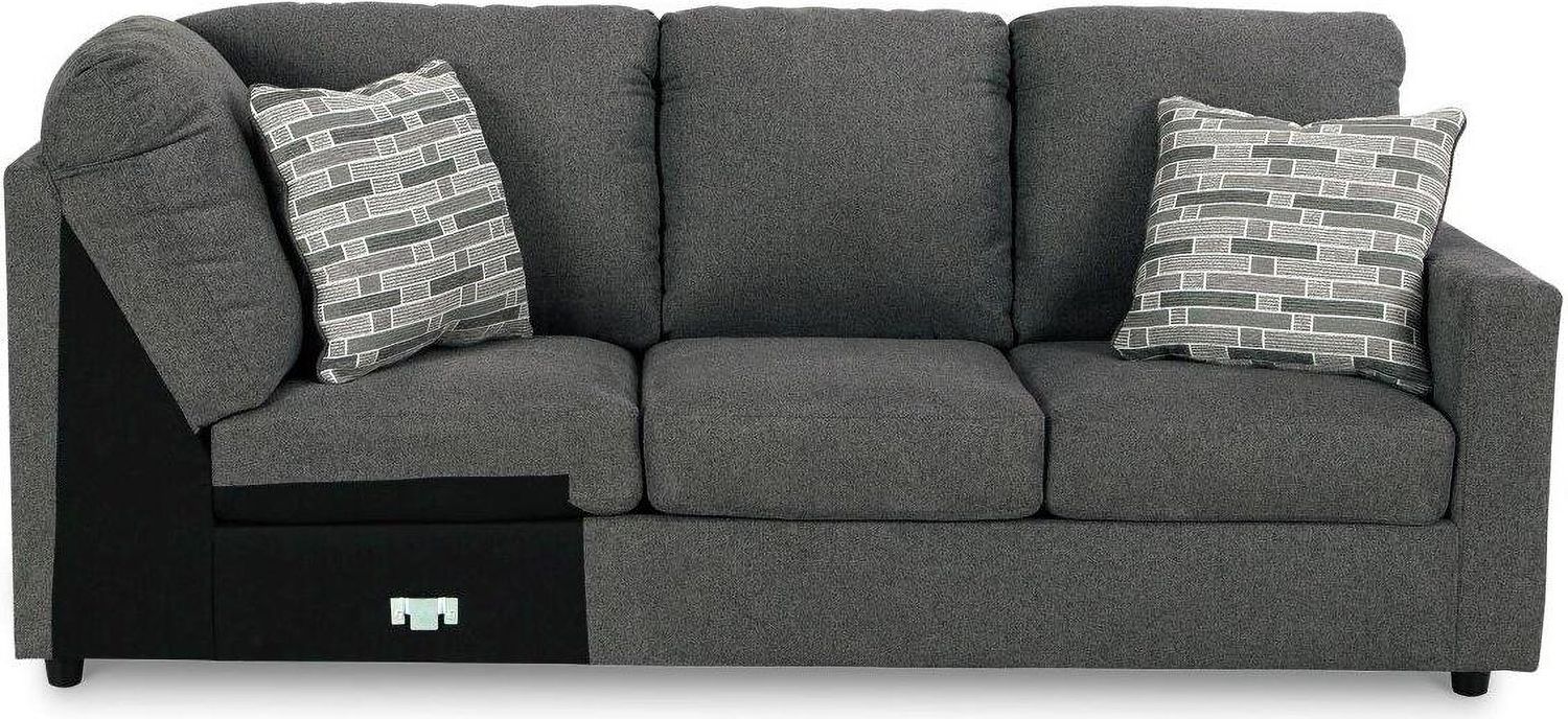 Edenfield 3-Piece LAF Corner Chaise Sectional In Charcoal 29003S1