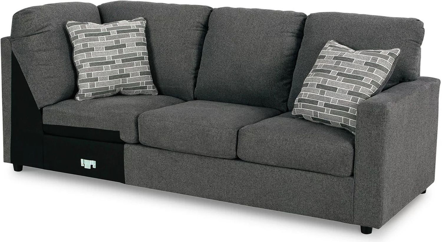 Edenfield 3-Piece LAF Corner Chaise Sectional In Charcoal 29003S1