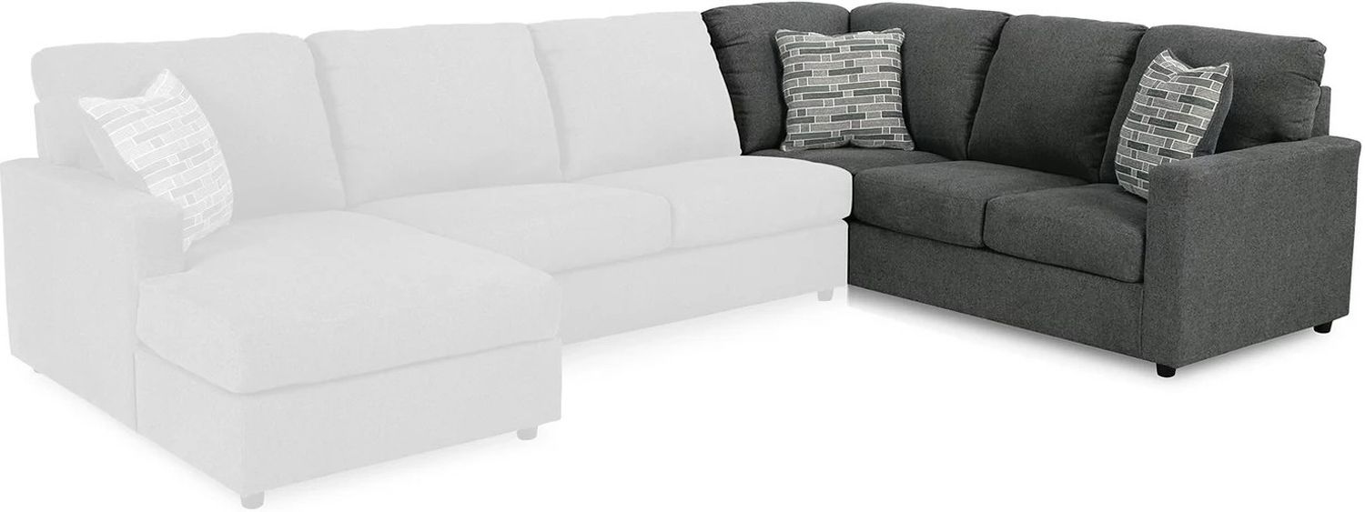 Edenfield 3-Piece LAF Corner Chaise Sectional In Charcoal 29003S1