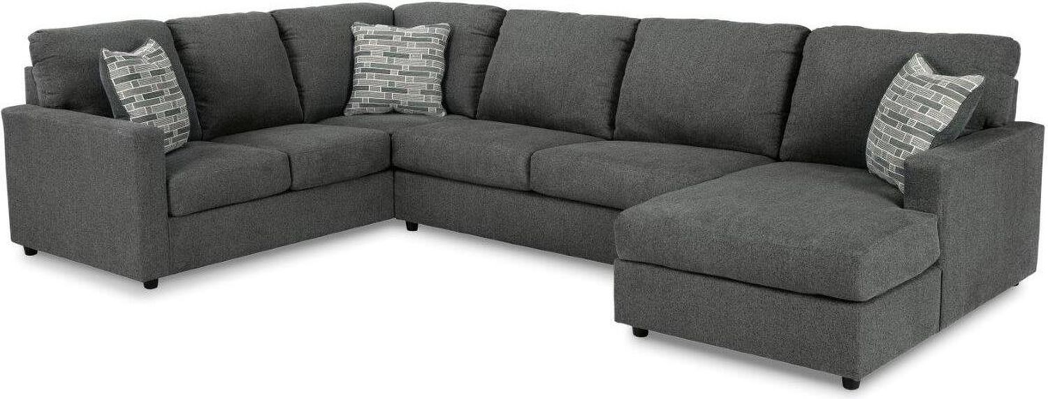 Edenfield 3-Piece RAF Corner Chaise Sectional In Charcoal 29003S2