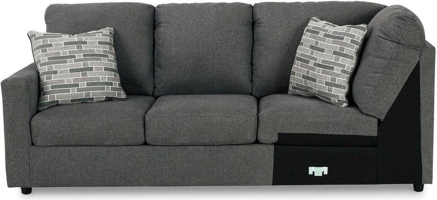 Edenfield 3-Piece RAF Corner Chaise Sectional In Charcoal 29003S2