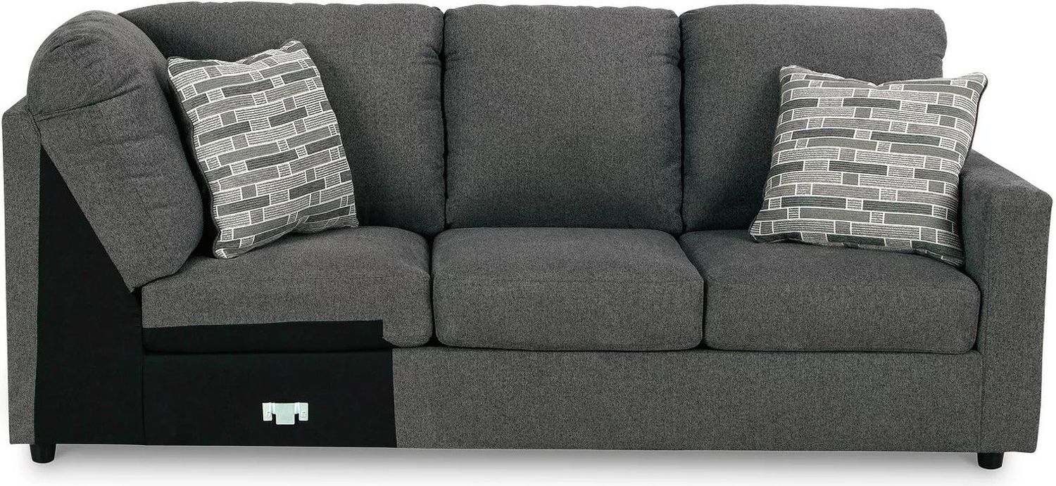 Edenfield 3-Piece RAF Corner Chaise Sectional In Charcoal 29003S2