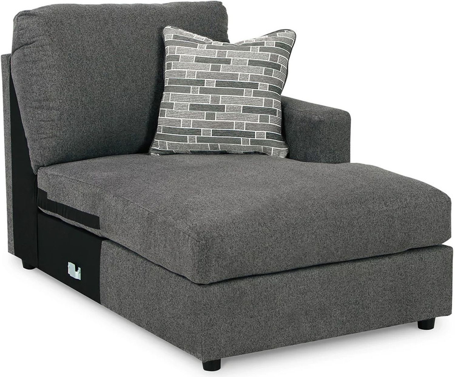 Edenfield 3-Piece RAF Corner Chaise Sectional In Charcoal 29003S2