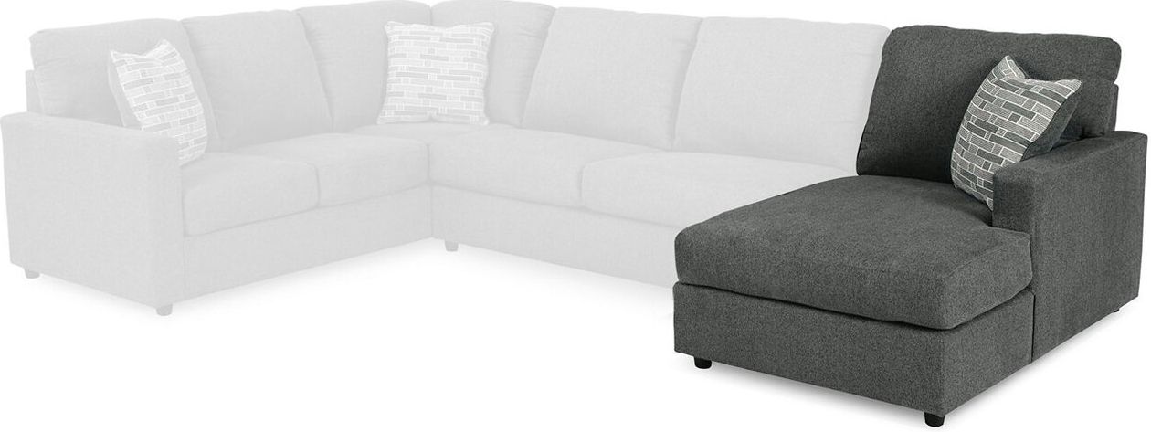 Edenfield 3-Piece RAF Corner Chaise Sectional In Charcoal 29003S2