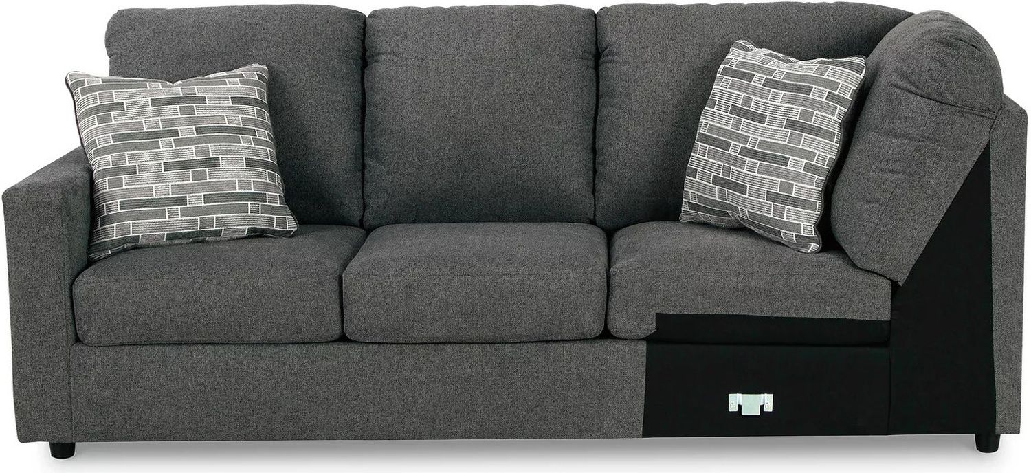 Edenfield 3-Piece RAF Corner Chaise Sectional In Charcoal 29003S2