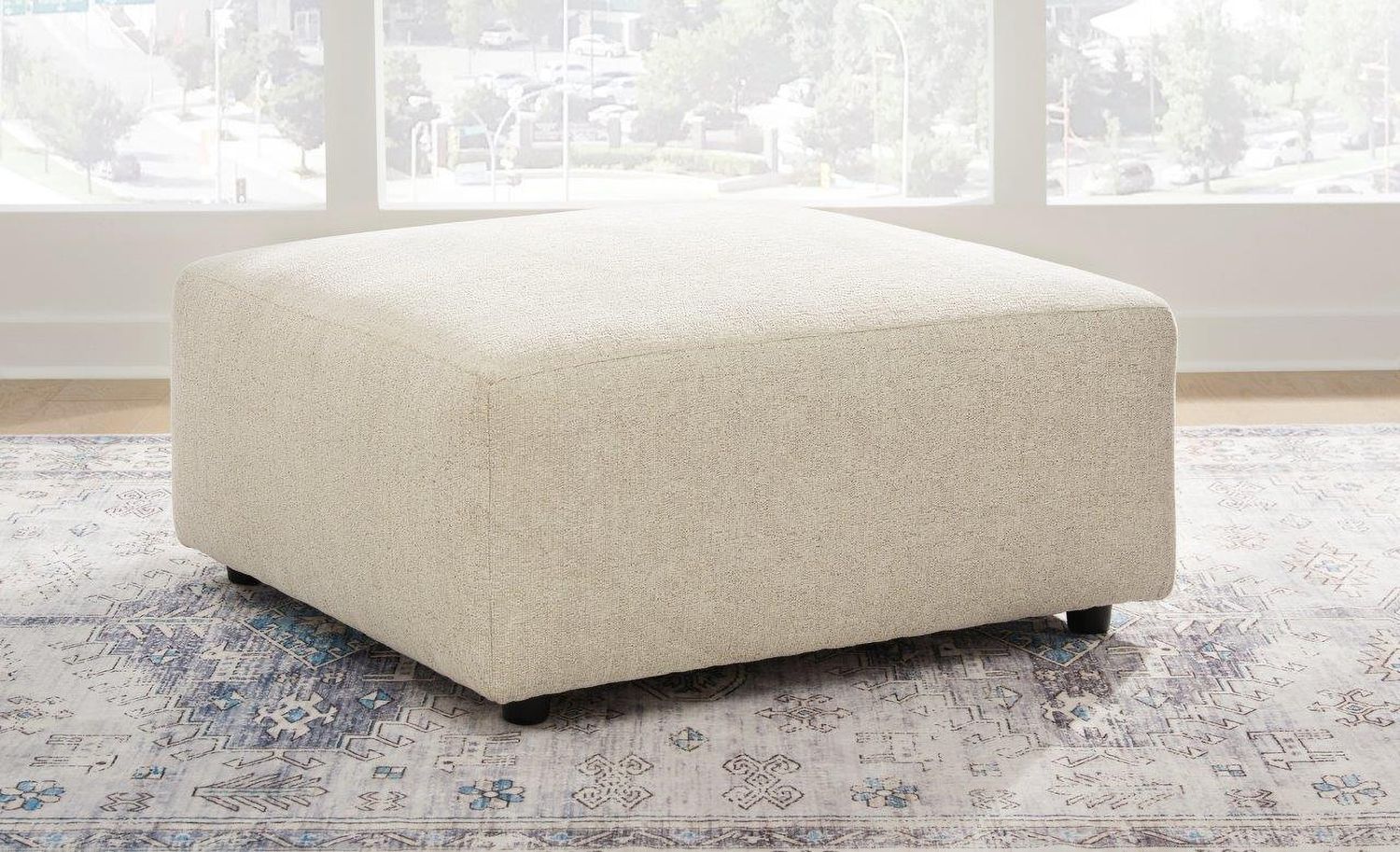 Edenfield Oversized Accent Ottoman In Linen 2900408