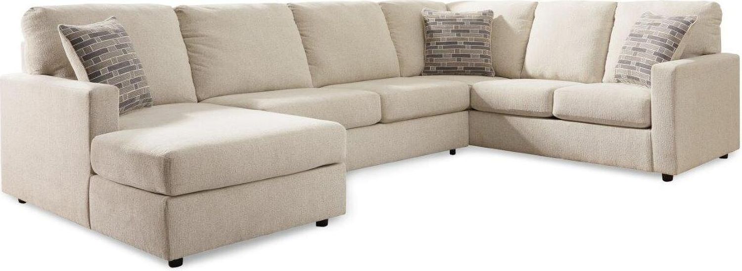 Edenfield 3-Piece LAF Corner Chaise Sectional In Linen 29004S1