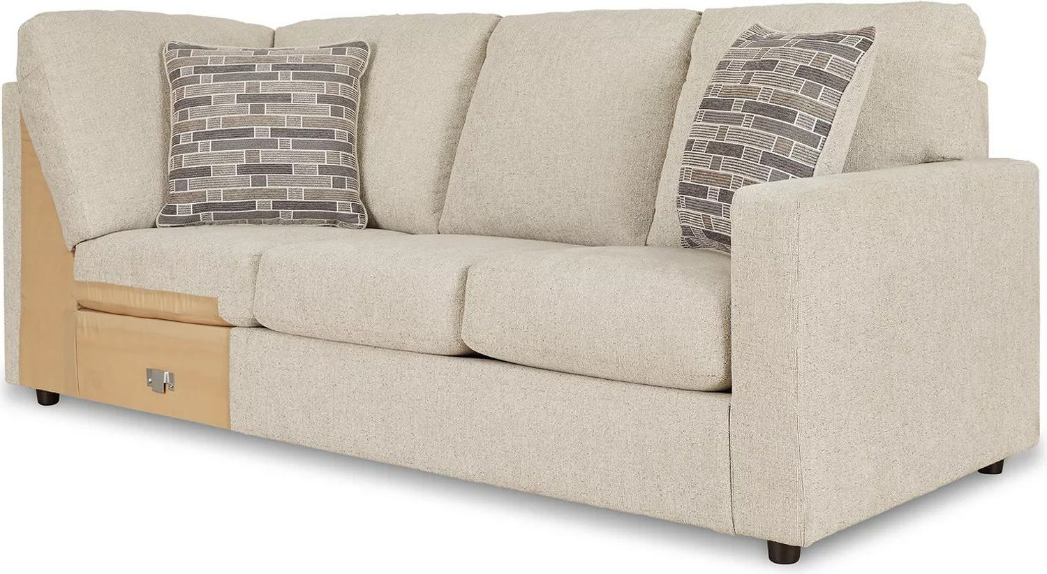 Edenfield 3-Piece LAF Corner Chaise Sectional In Linen 29004S1