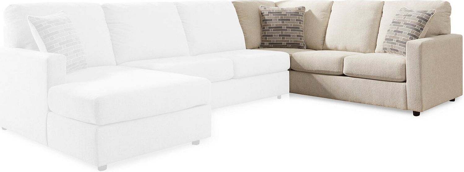 Edenfield 3-Piece LAF Corner Chaise Sectional In Linen 29004S1