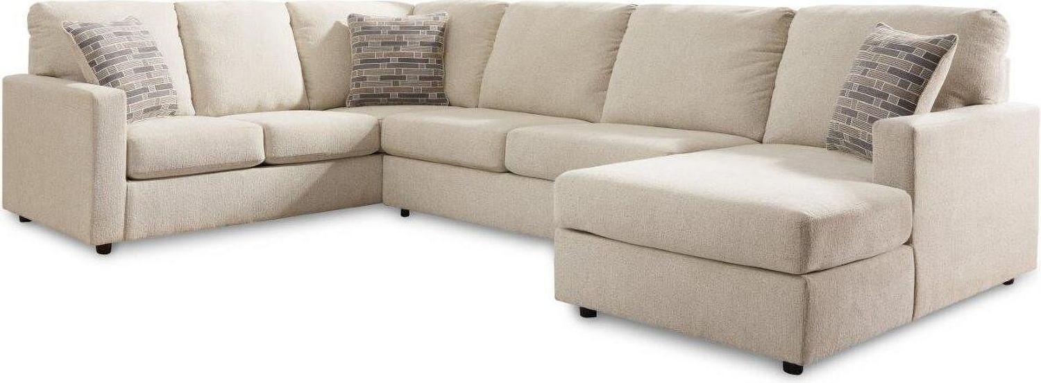 Edenfield 3-Piece RAF Corner Chaise Sectional In Linen 29004S2