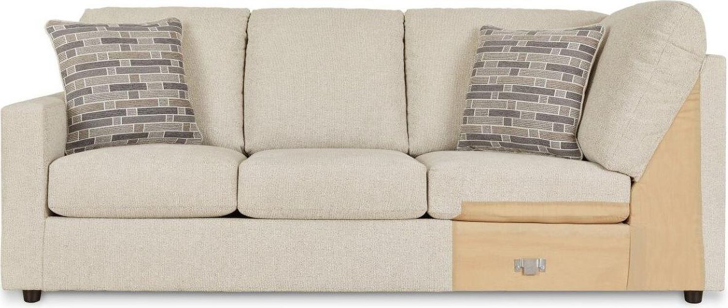 Edenfield 3-Piece RAF Corner Chaise Sectional In Linen 29004S2