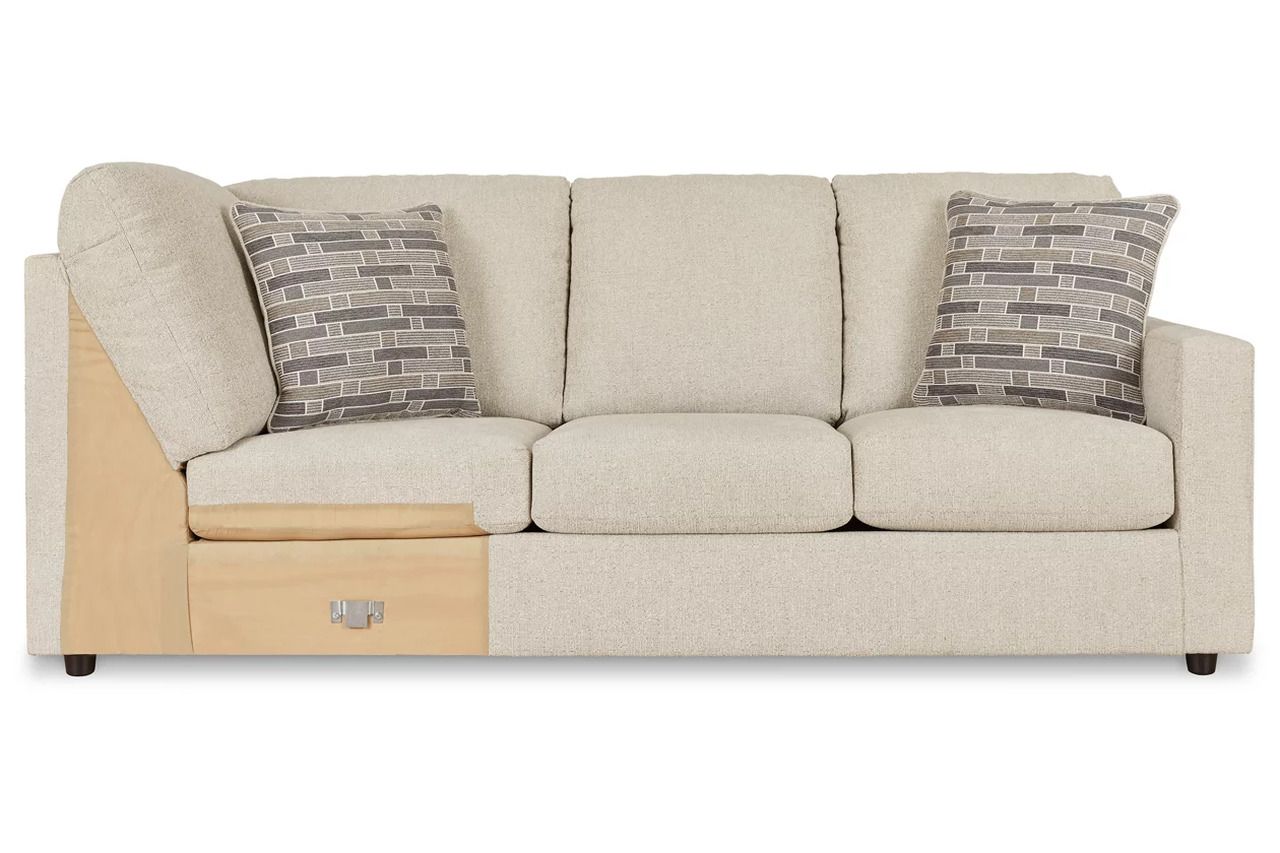 Edenfield 3-Piece RAF Corner Chaise Sectional In Linen 29004S2