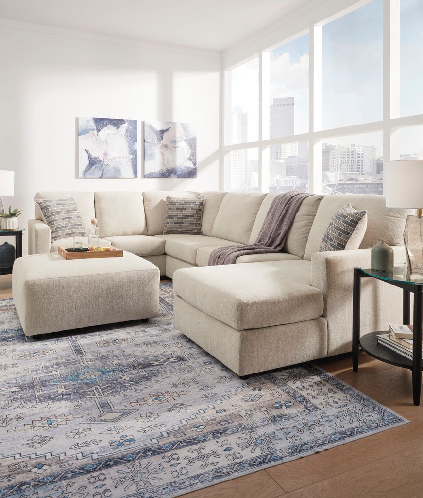 Edenfield 3-Piece RAF Corner Chaise Sectional In Linen 29004S2