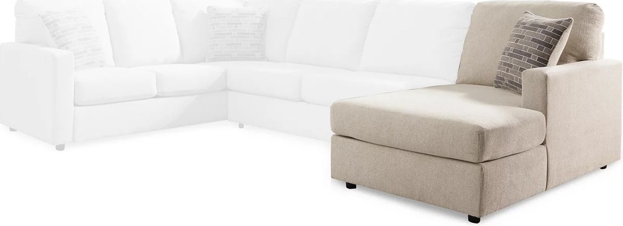 Edenfield 3-Piece RAF Corner Chaise Sectional In Linen 29004S2