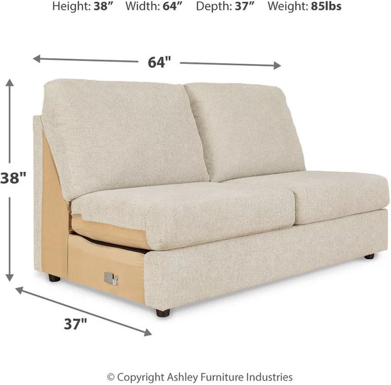 Edenfield 3-Piece RAF Corner Chaise Sectional In Linen 29004S2