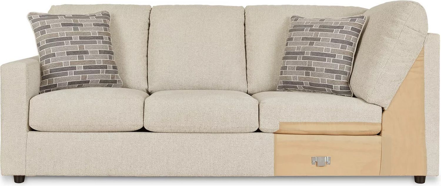 Edenfield 3-Piece RAF Corner Chaise Sectional In Linen 29004S2