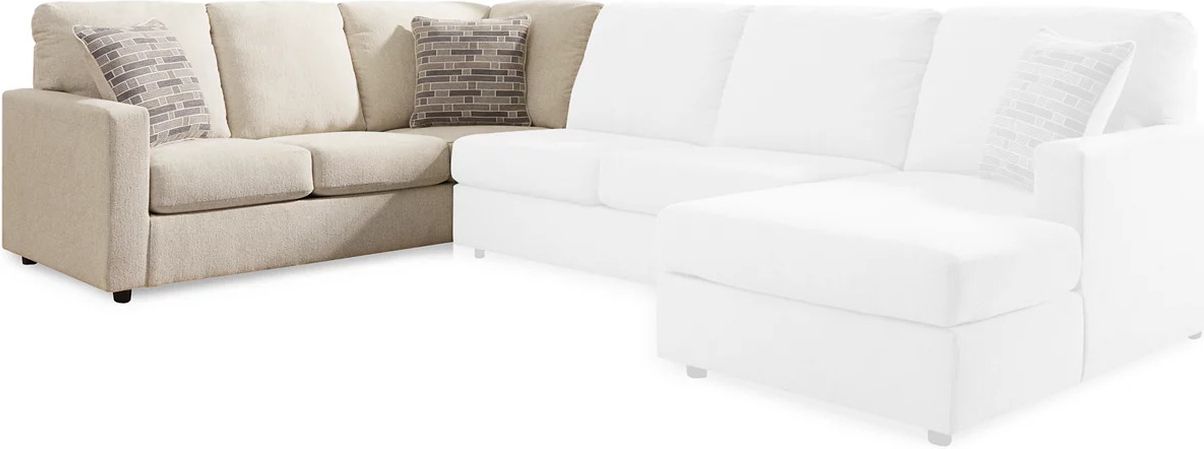 Edenfield 3-Piece RAF Corner Chaise Sectional In Linen 29004S2