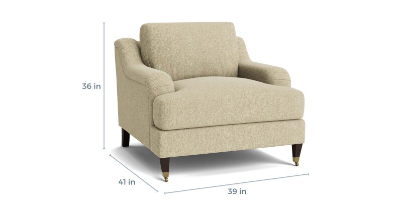 Stockten English Arm Chair with Casters 29141221