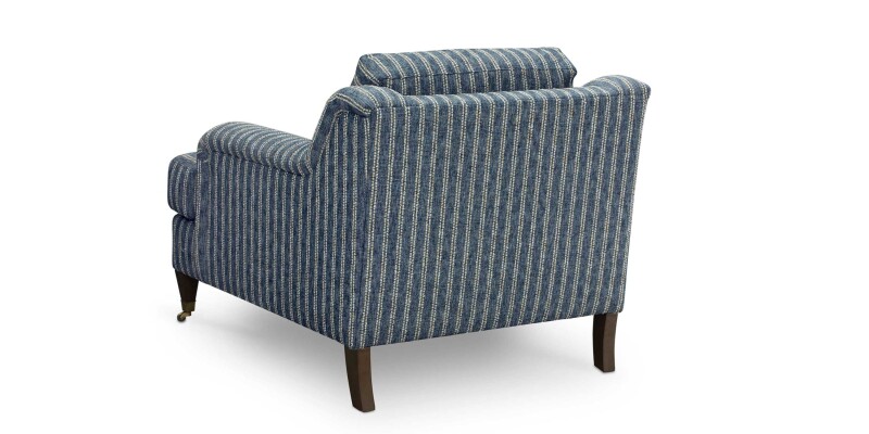 Stockten Indigo English Arm Chair with Casters 29141225505BLDOWN