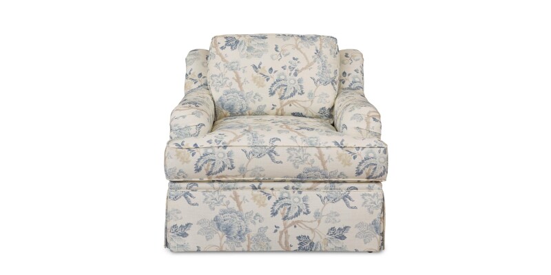 Stockten English Arm Skirted Chair 291412S43535BLDOWN