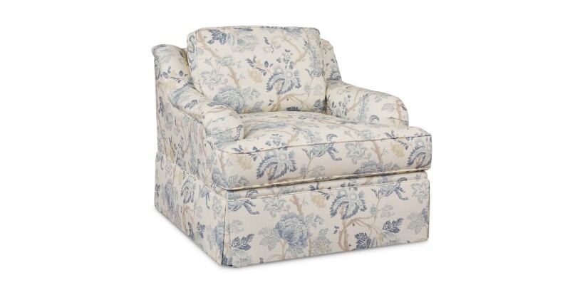 Stockten English Arm Skirted Chair 291412S43535BLDOWN