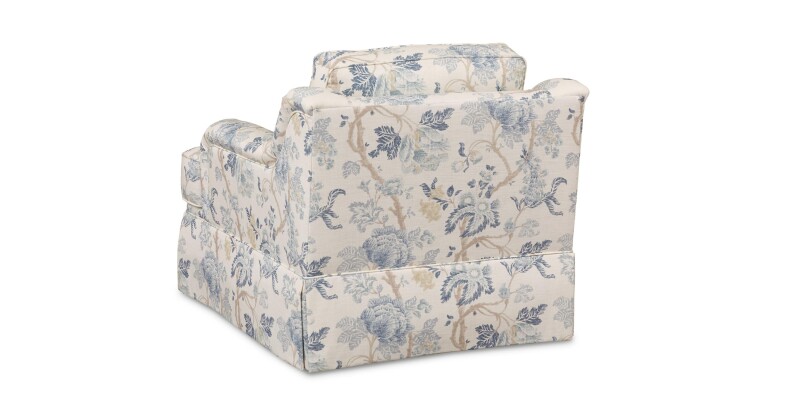 Stockten English Arm Skirted Chair 291412S43535BLDOWN
