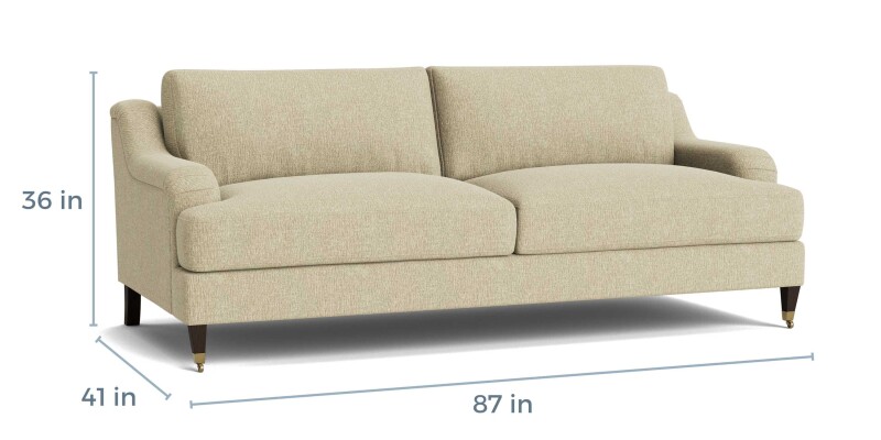 Stockten English Arm Sofa with Casters 29146227