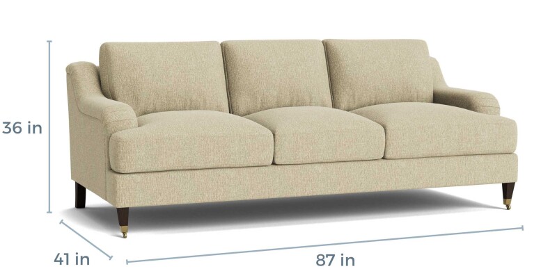 Stockten English Arm Sofa with Casters 29147221