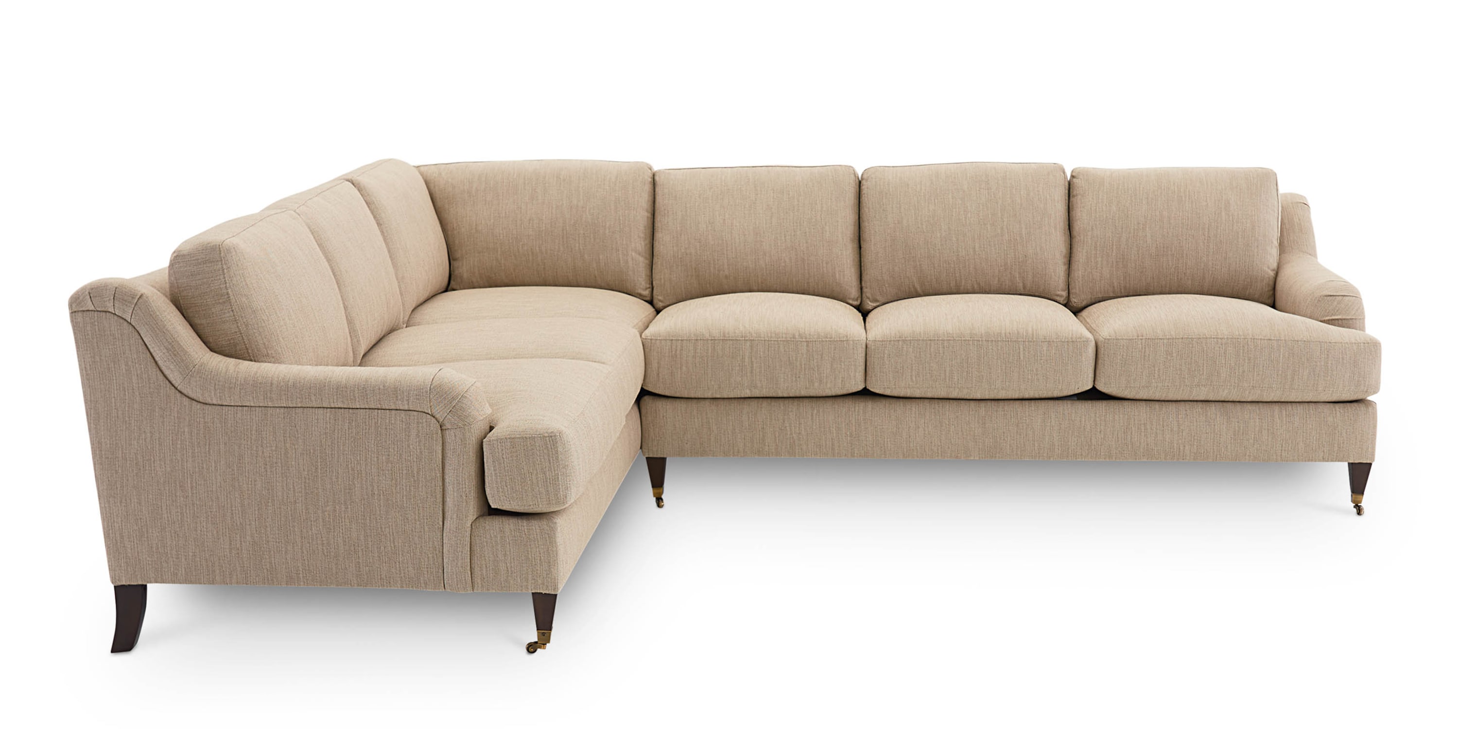 Stockten English Arm L-Shape Sectional with Casters 2914LSECT16280BLDOWN
