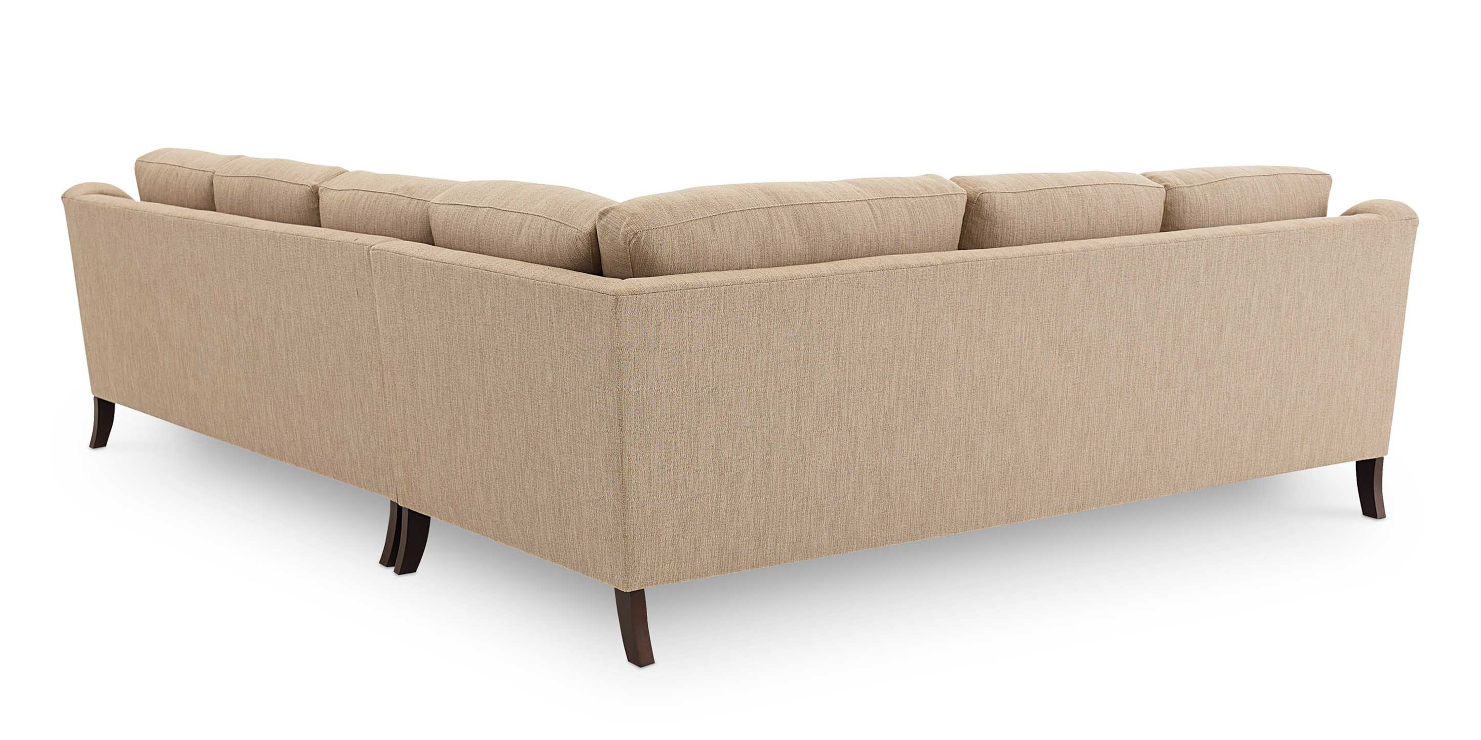 Stockten English Arm L-Shape Sectional with Casters 2914LSECT16284BLDOWN