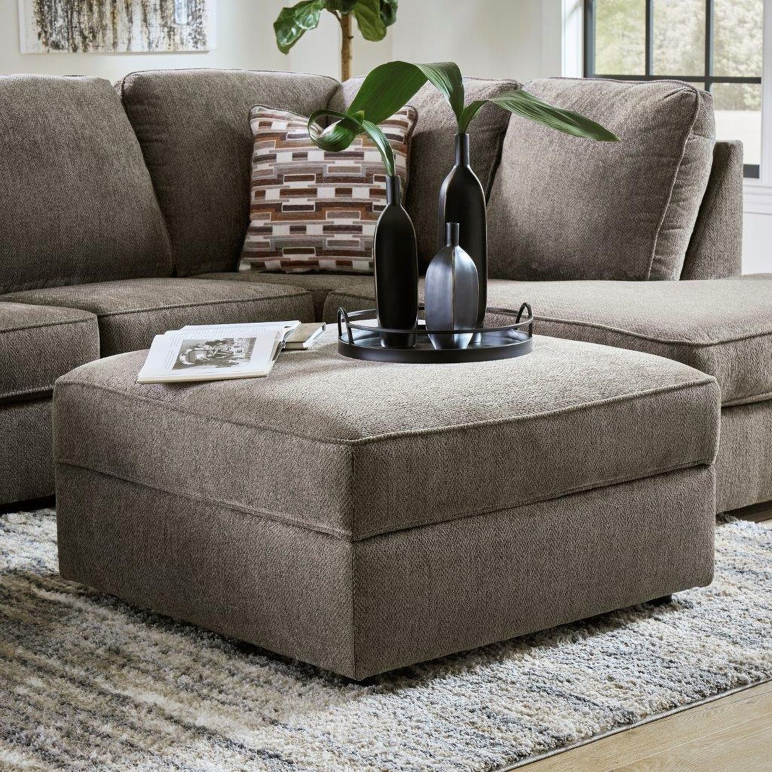 O'Phannon Ottoman With Storage In Putty 2940211