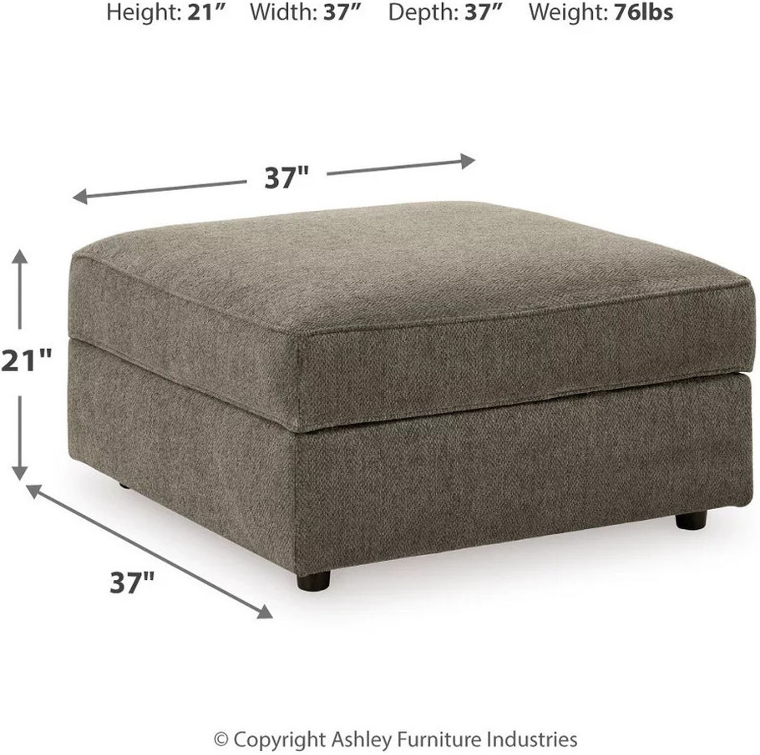 O'Phannon Ottoman With Storage In Putty 2940211