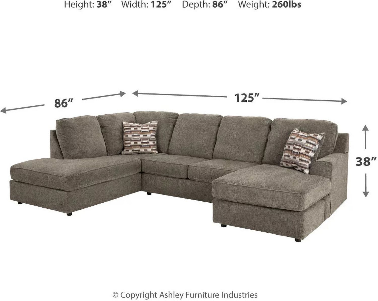 O'Phannon 2-Piece LAF Sectional With Chaise In Putty 29402S2
