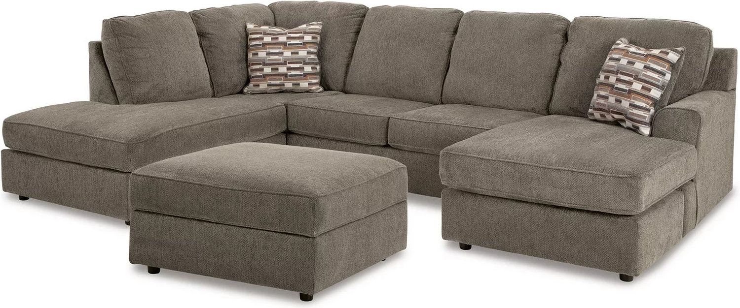 O'Phannon 2-Piece LAF Sectional and Ottoman In Putty 29402U1