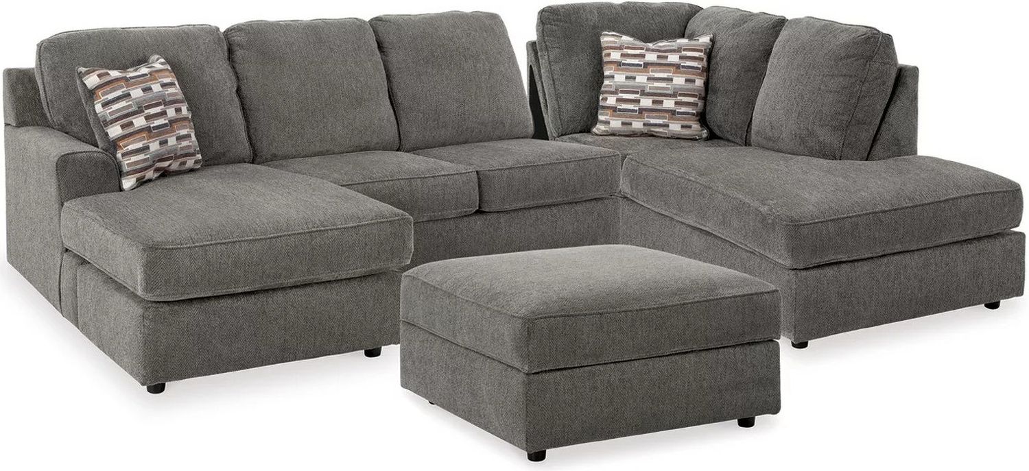 O'Phannon 2-Piece RAF Sectional and Ottoman In Putty 29402U2