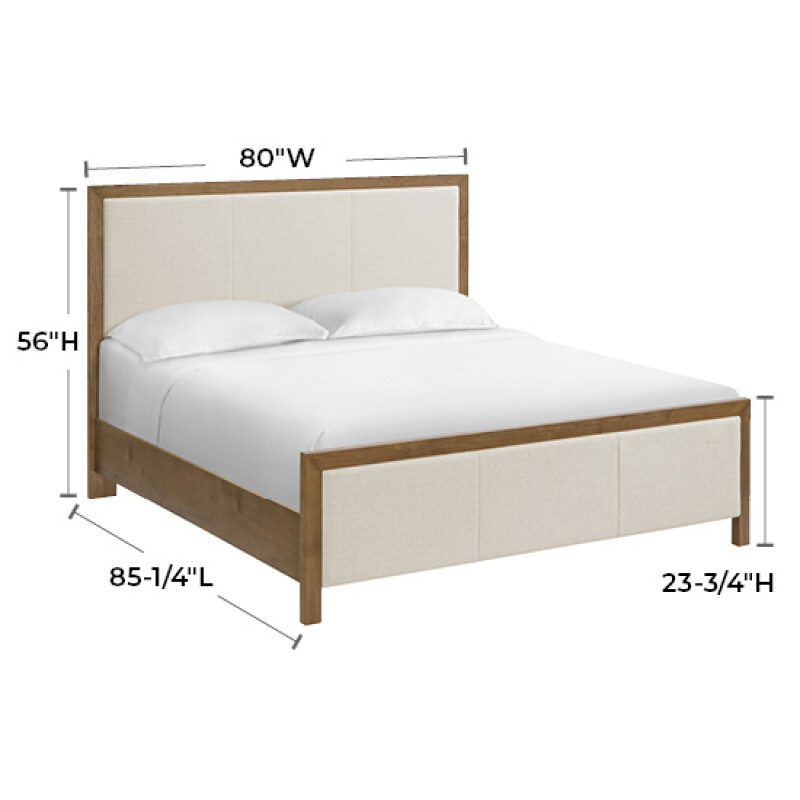 2948 Bailey King Upholstered Panel Bed 2948ALM