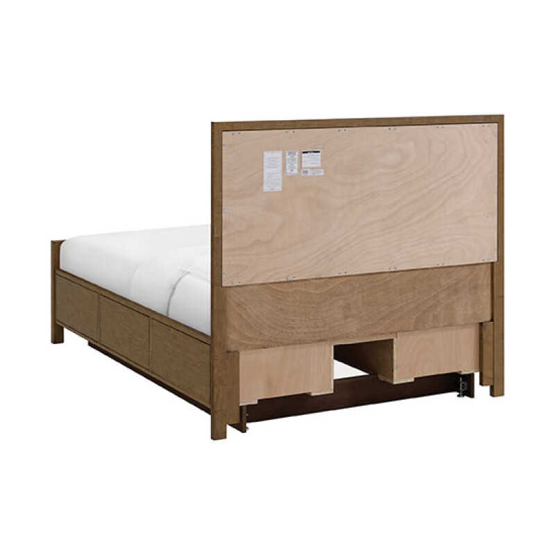 2955 Bailey Queen Upholstered Panel Storage Bed 2955ALM