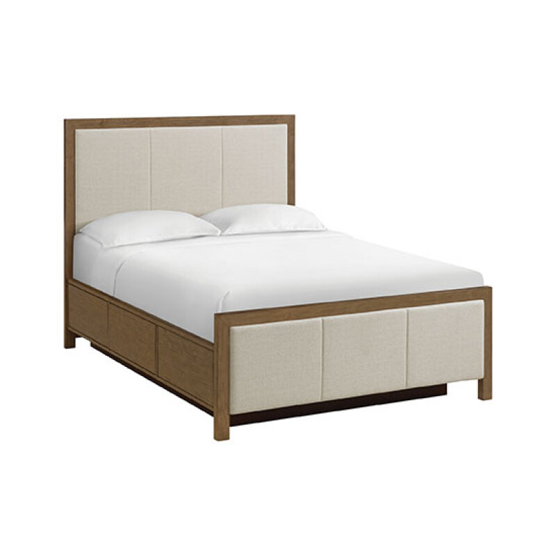 2955 Bailey Queen Upholstered Panel Storage Bed 2955NTM