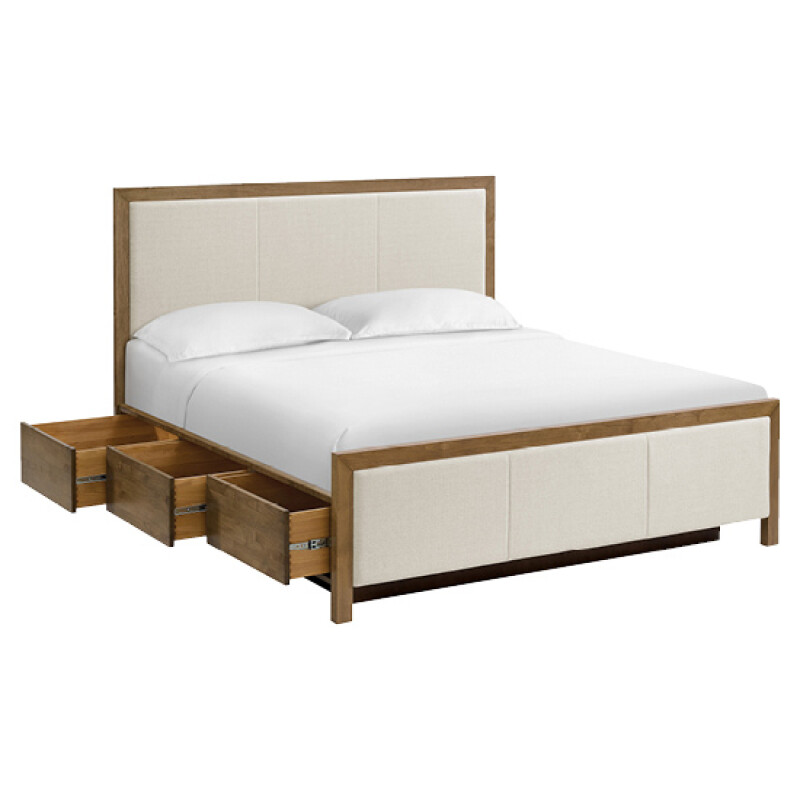 2956 Bailey King Upholstered Panel Storage Bed 2956NTM