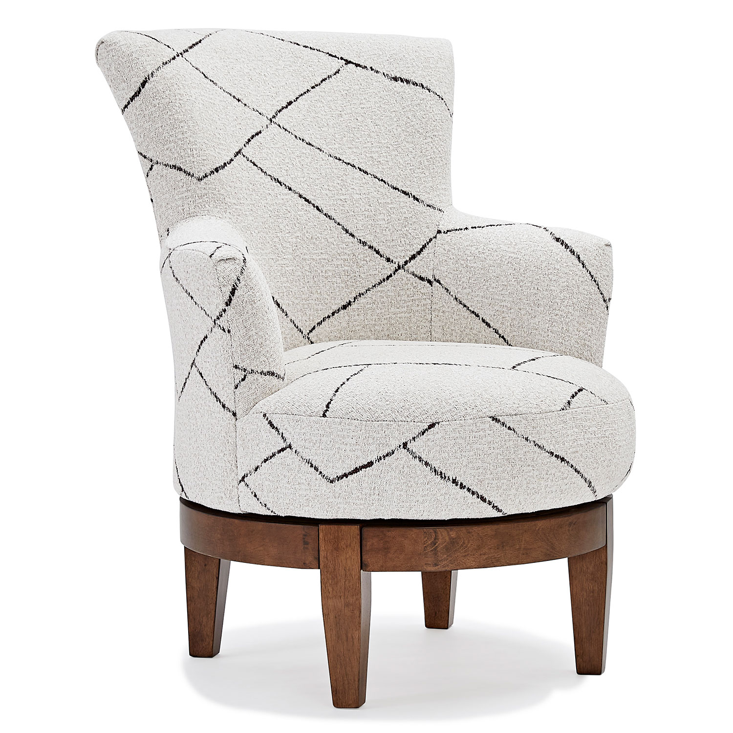 Justine - Modern Swivel Chair - Espresso - 2968E 2968E