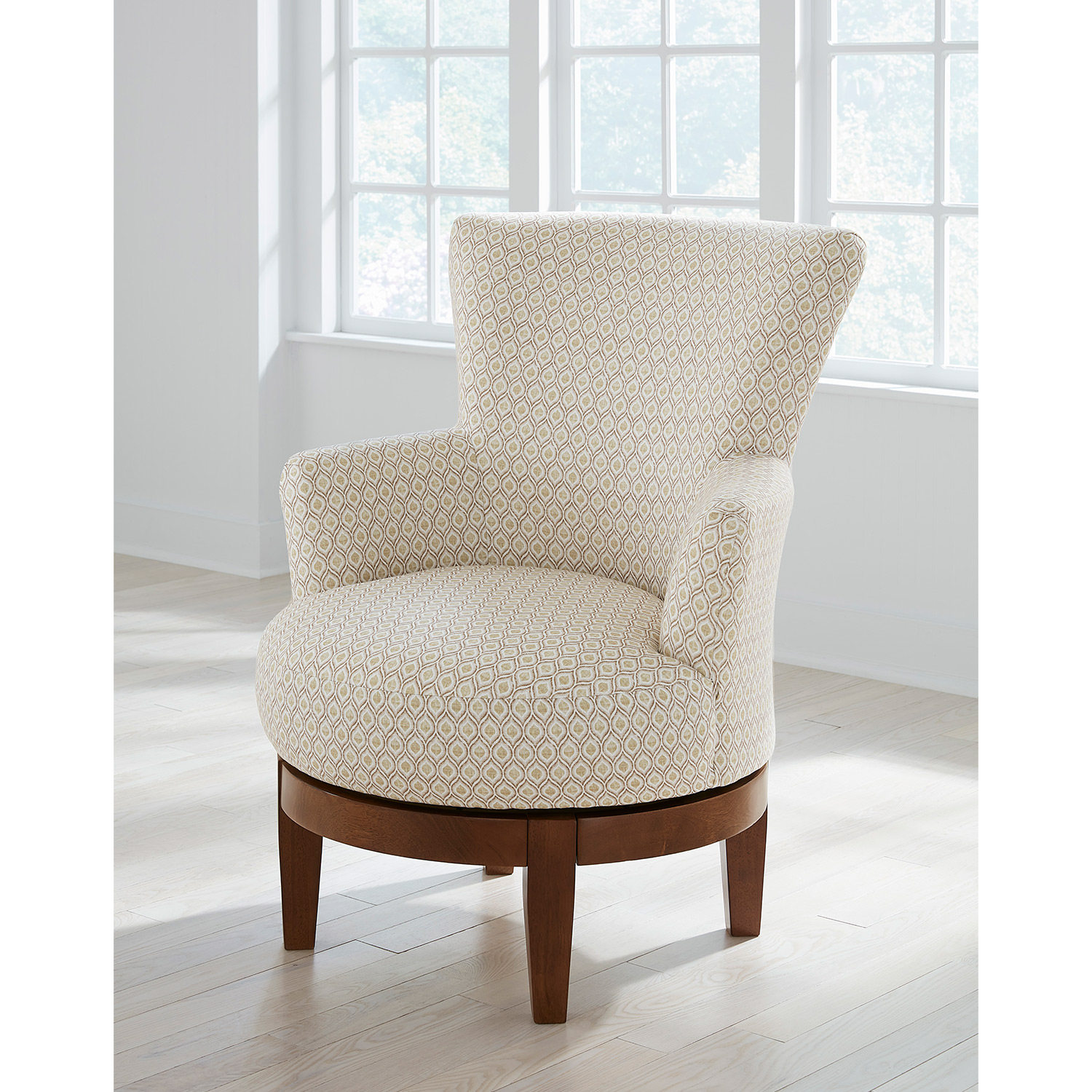 Justine - Modern Swivel Chair - Espresso - 2968E 2968E